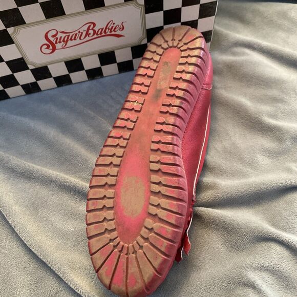 Vintage Sugar Babies Fuchsia Women’s Leather Slip On Shoes Size 7 1/2 with Box - Picture 13 of 16